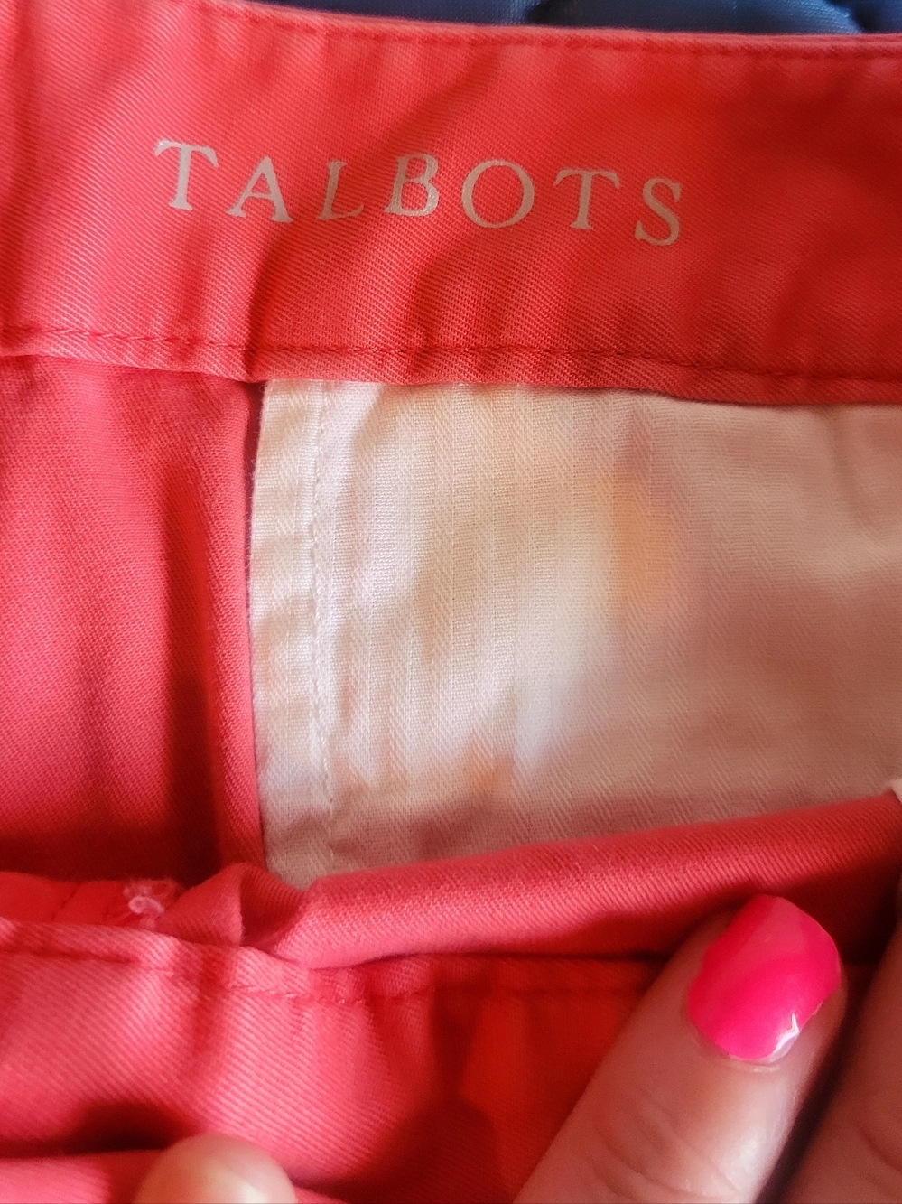 Talbots Coral Pink Straight-Leg Ankle Pants Size 8P - Picture 5 of 7
